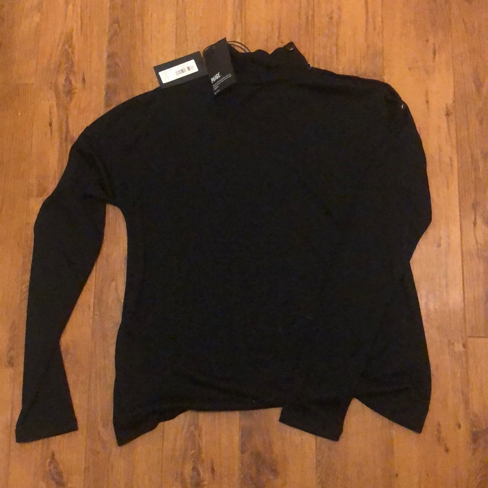 New with tags mock turtle neck with button flap at neck line